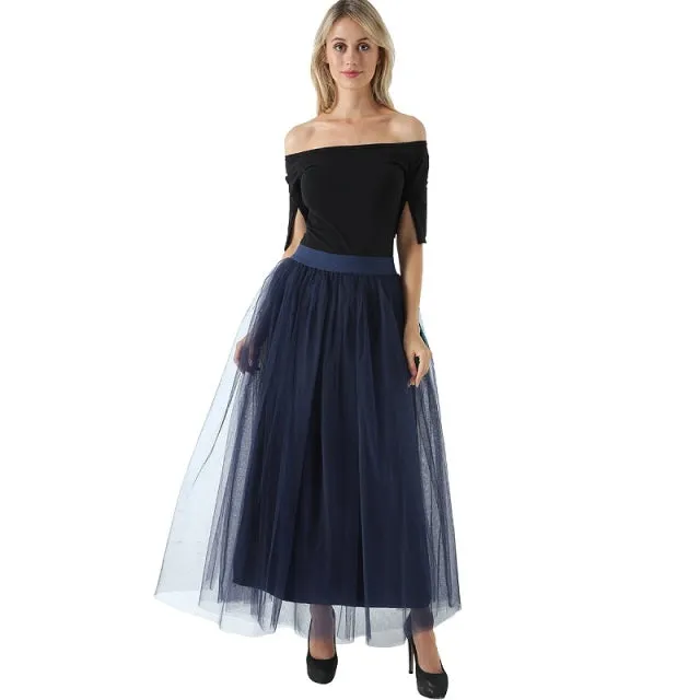 4 Layer Tulle Bouffant Puffy Fashion Tutu Skirt