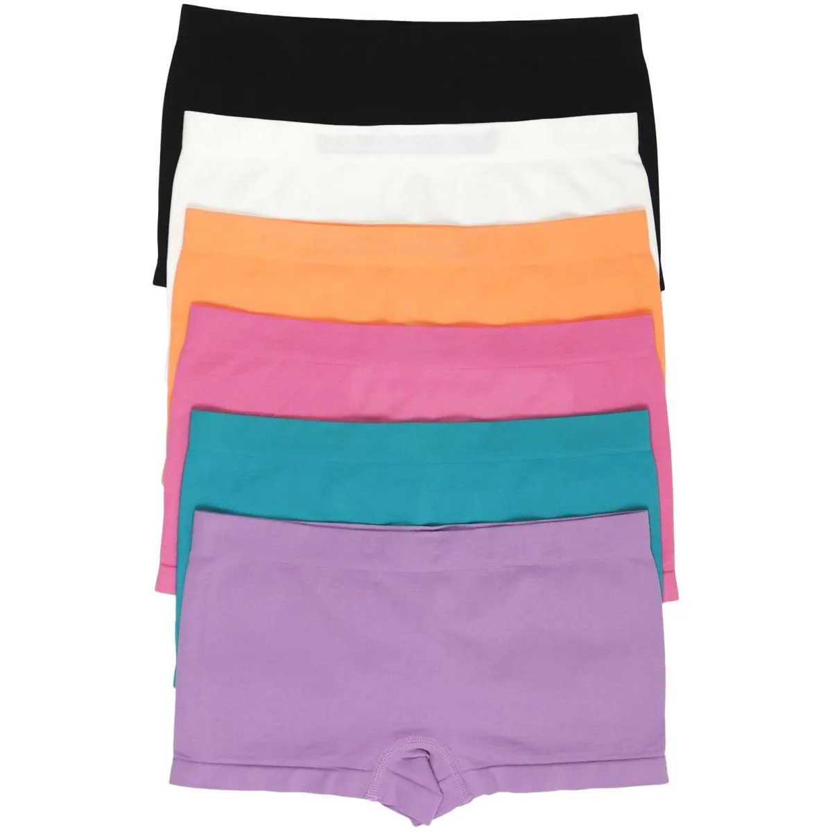 6-Pack: Seamless Stretch Cheeky Boyshort Panty