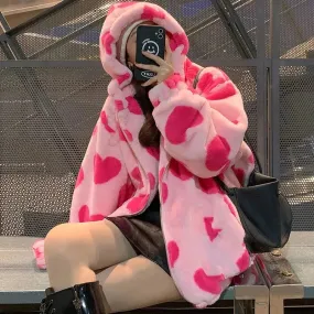 Aiertu - Valentine's Day Teddies and Hearts Sweater Hoodie Top Kawaii Academia Y2K Cottagecore Coquette Fairycore Dollette Princesscore