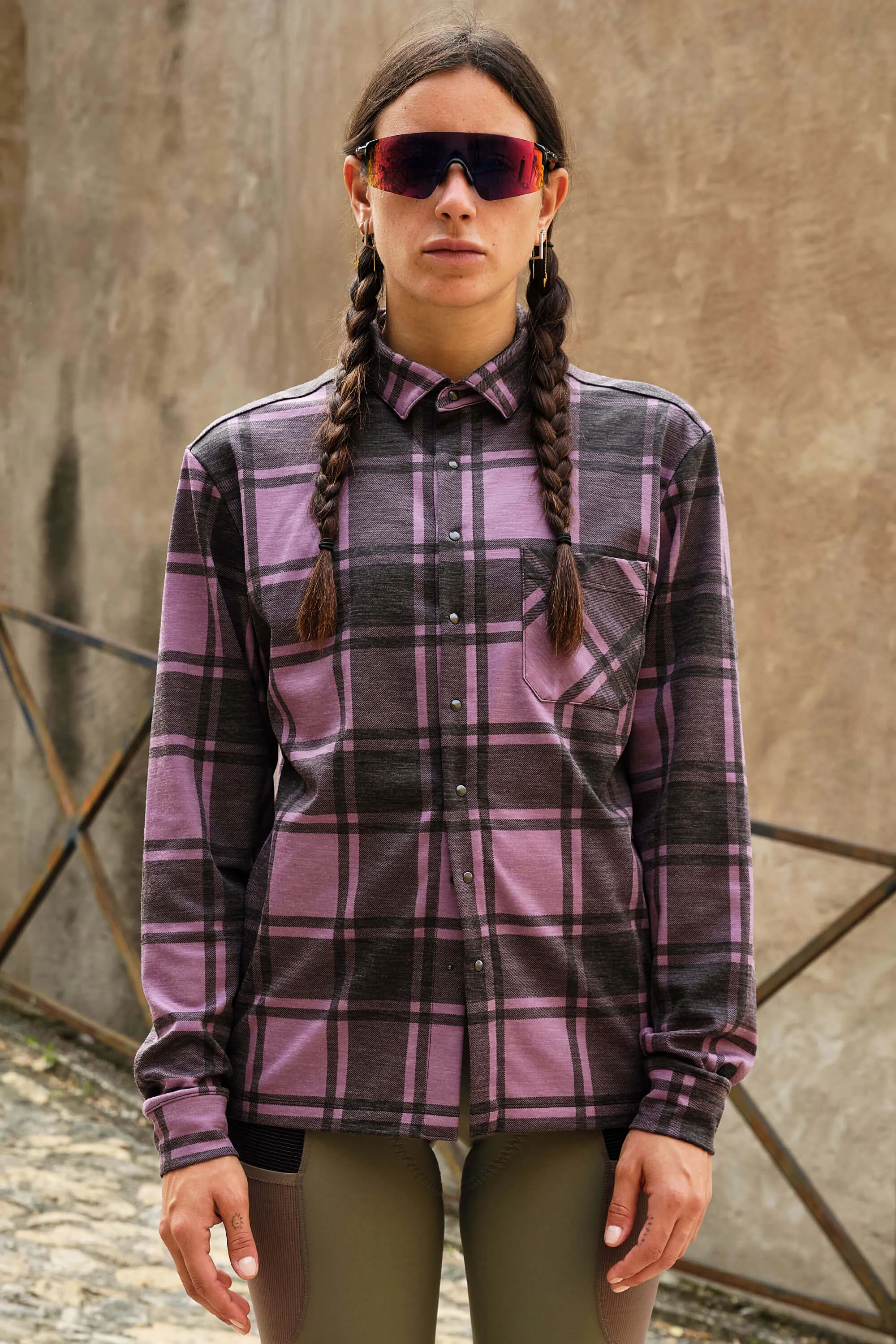 Beyond Gravel Button Down Wool Long Sleeve Shirt