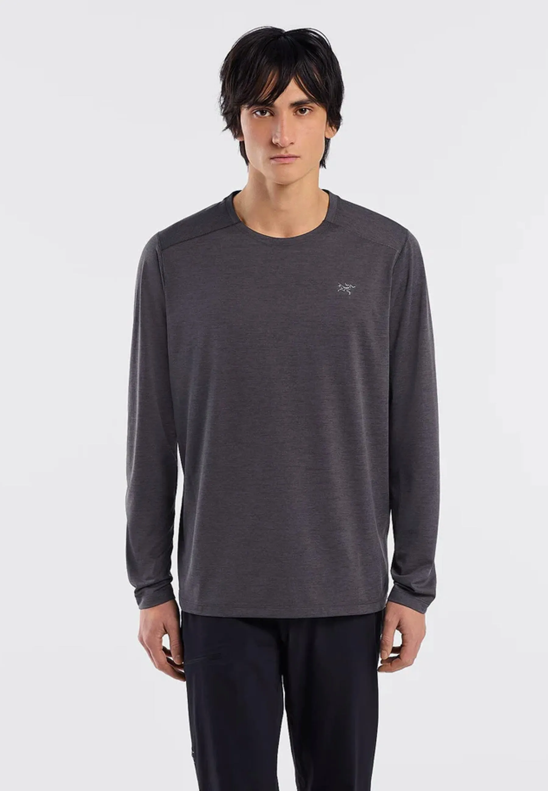Cormac Crew Long Sleeve - Black Heather