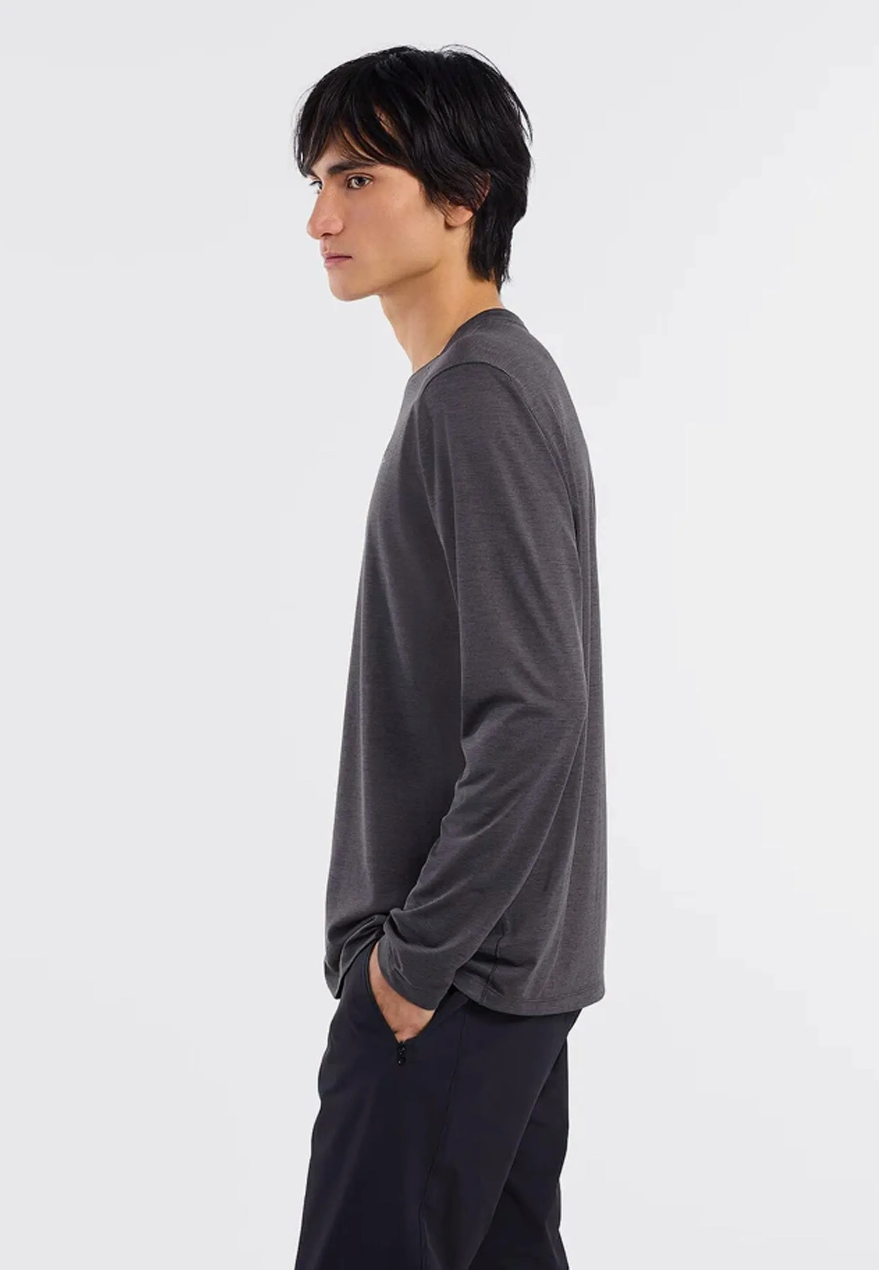 Cormac Crew Long Sleeve - Black Heather