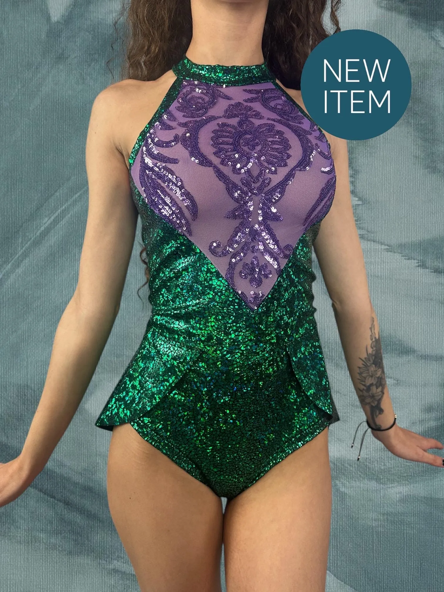 Exotic Dance wear, Green, Spandex leotard, dance costume, circus outfit, Mardi Gras party , rave, music festival ,trending now.