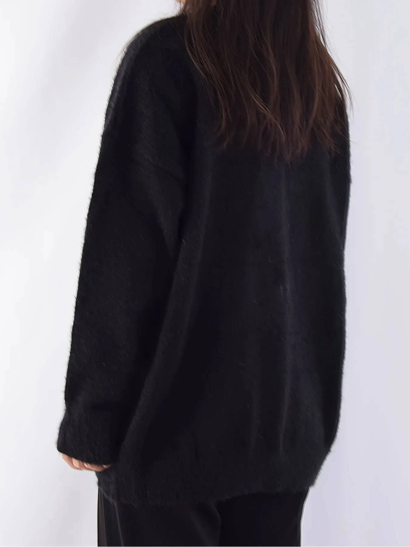 Fashionkova Women's Y2K Devil Jacquard Pullover Knit Sweater for Winter Gothic Style Furry Pullover Sweaters for Female