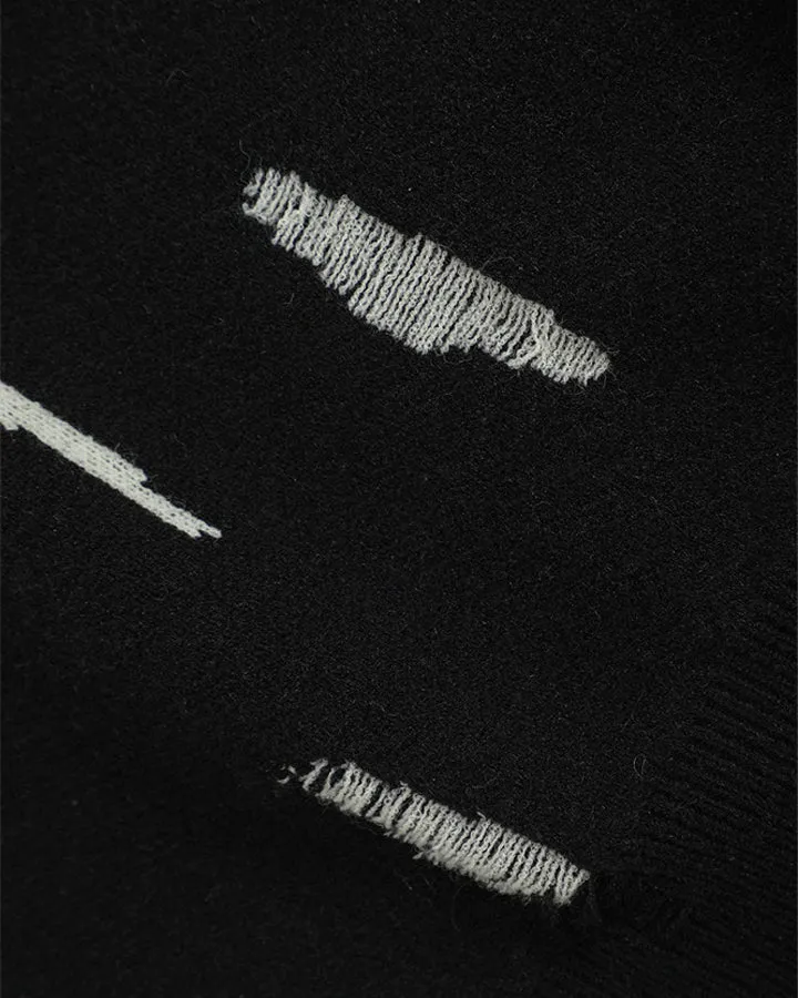 Gothic Distressed Knit Sweater