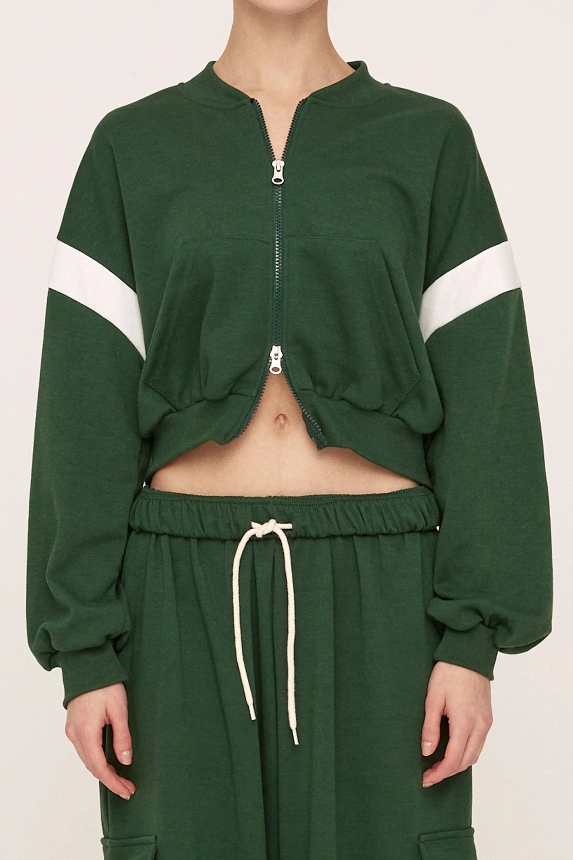 Hailey Cropped Varsity Jacket