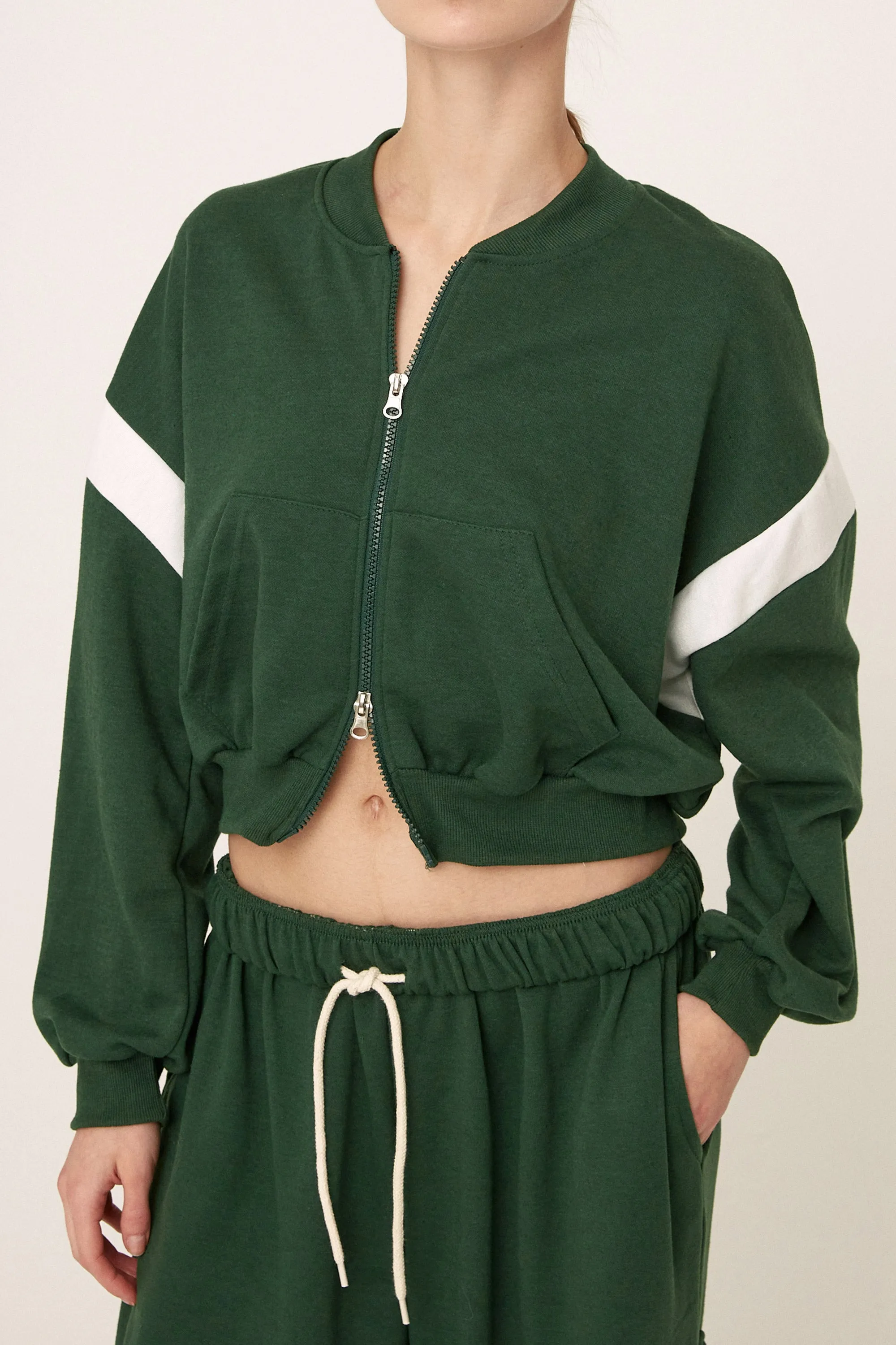Hailey Cropped Varsity Jacket