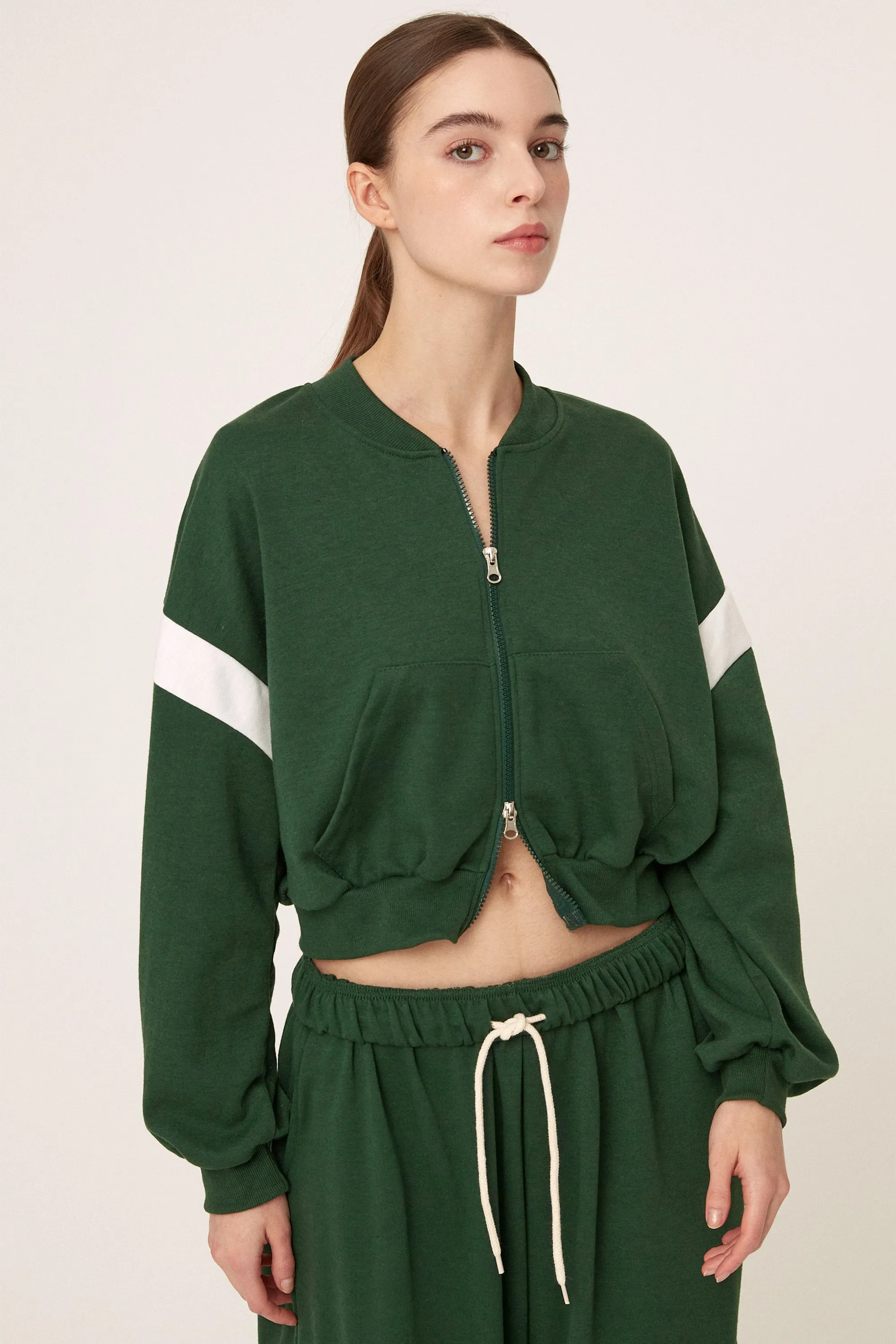 Hailey Cropped Varsity Jacket