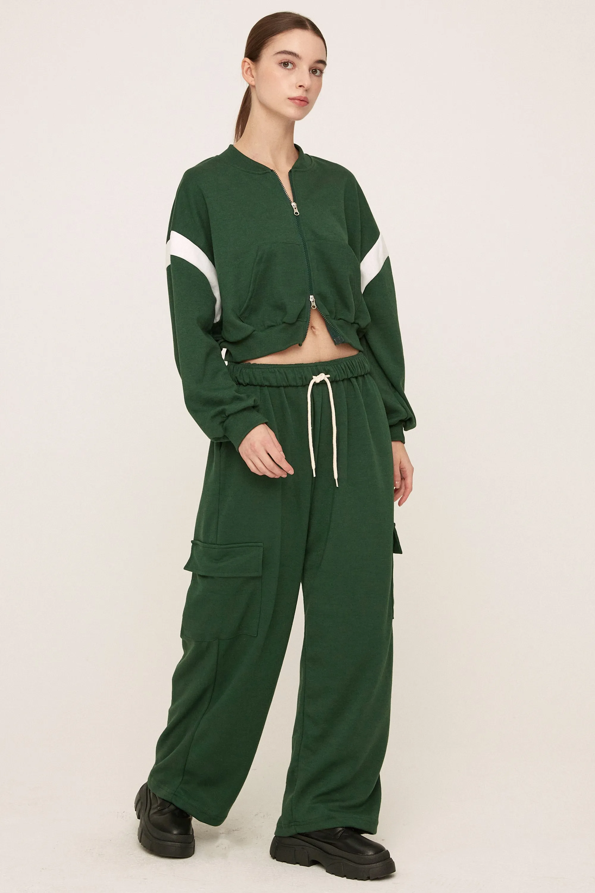 Hailey Cropped Varsity Jacket