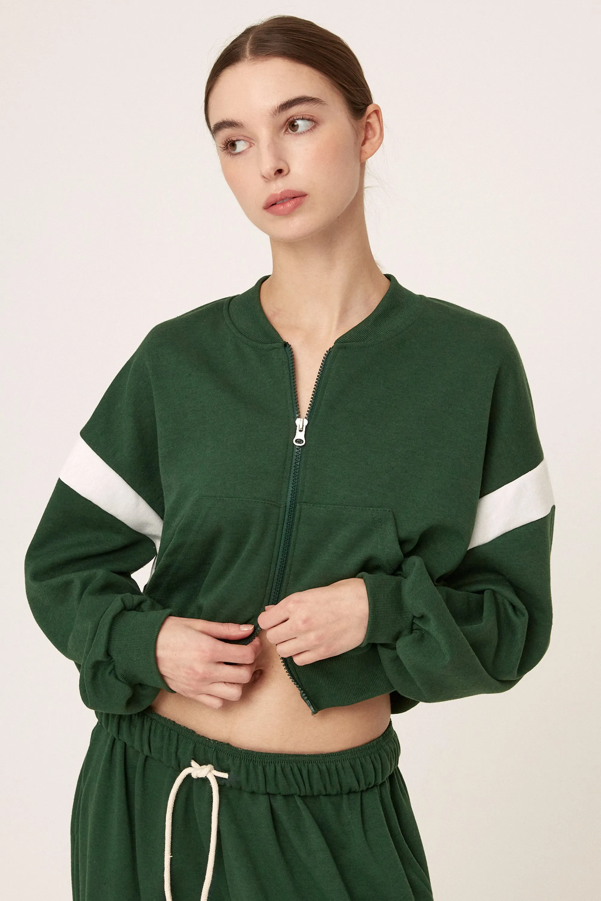 Hailey Cropped Varsity Jacket