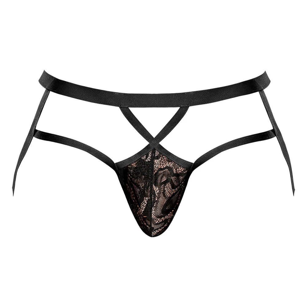 Male Power Lucifer Strappy Jock Black L/XL
