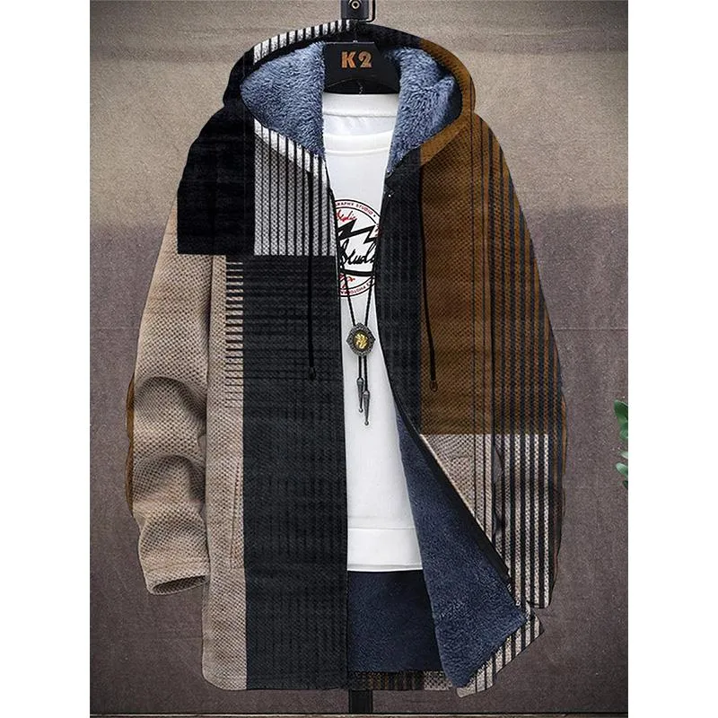 MEN'S PRINTED HOODED FLEECE JACKET 86979919YM