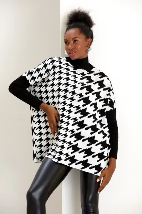 Oversize Gothic Goose Feather Jumper in Black/White