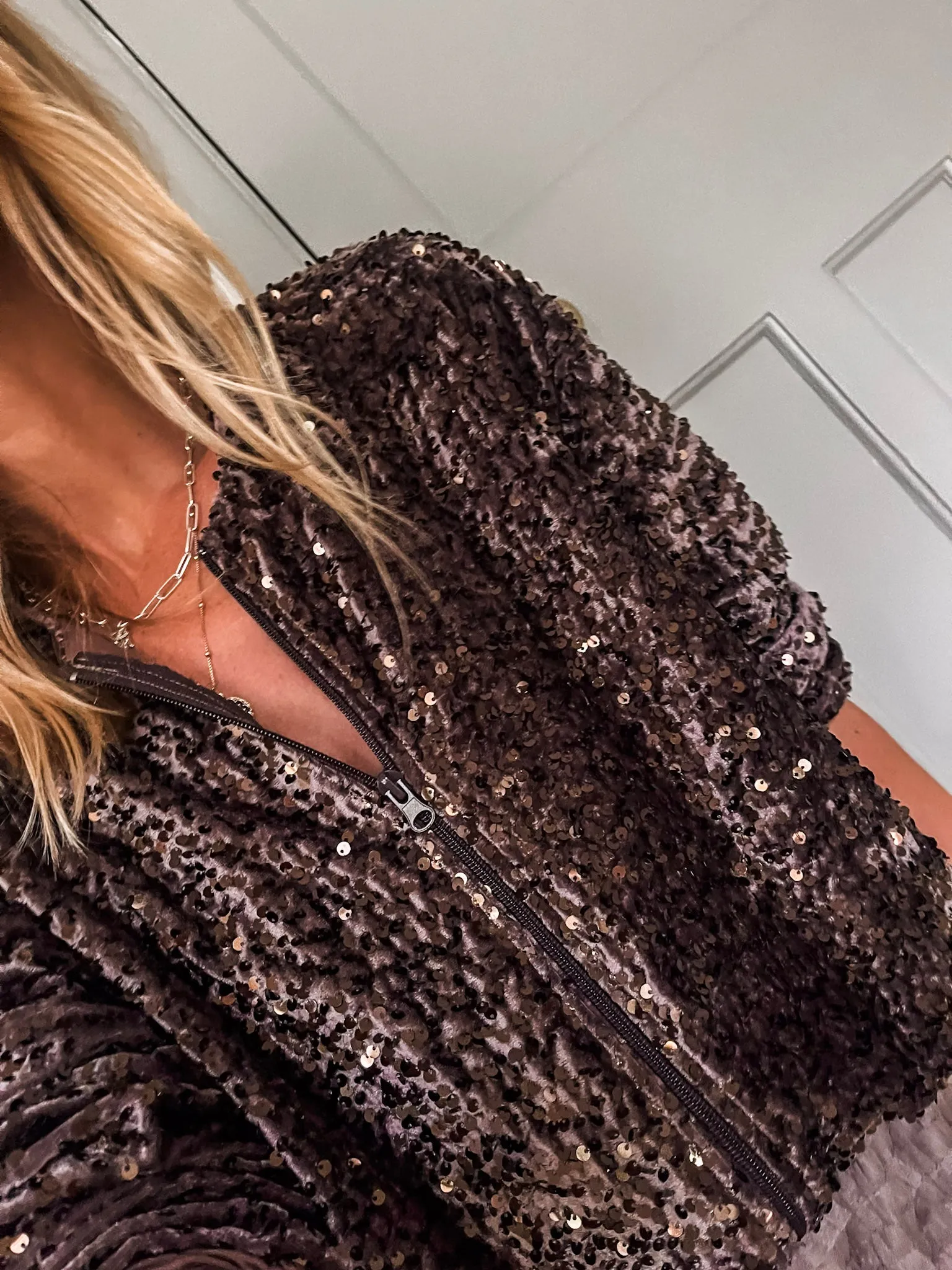 Sequin Bomber Jacket