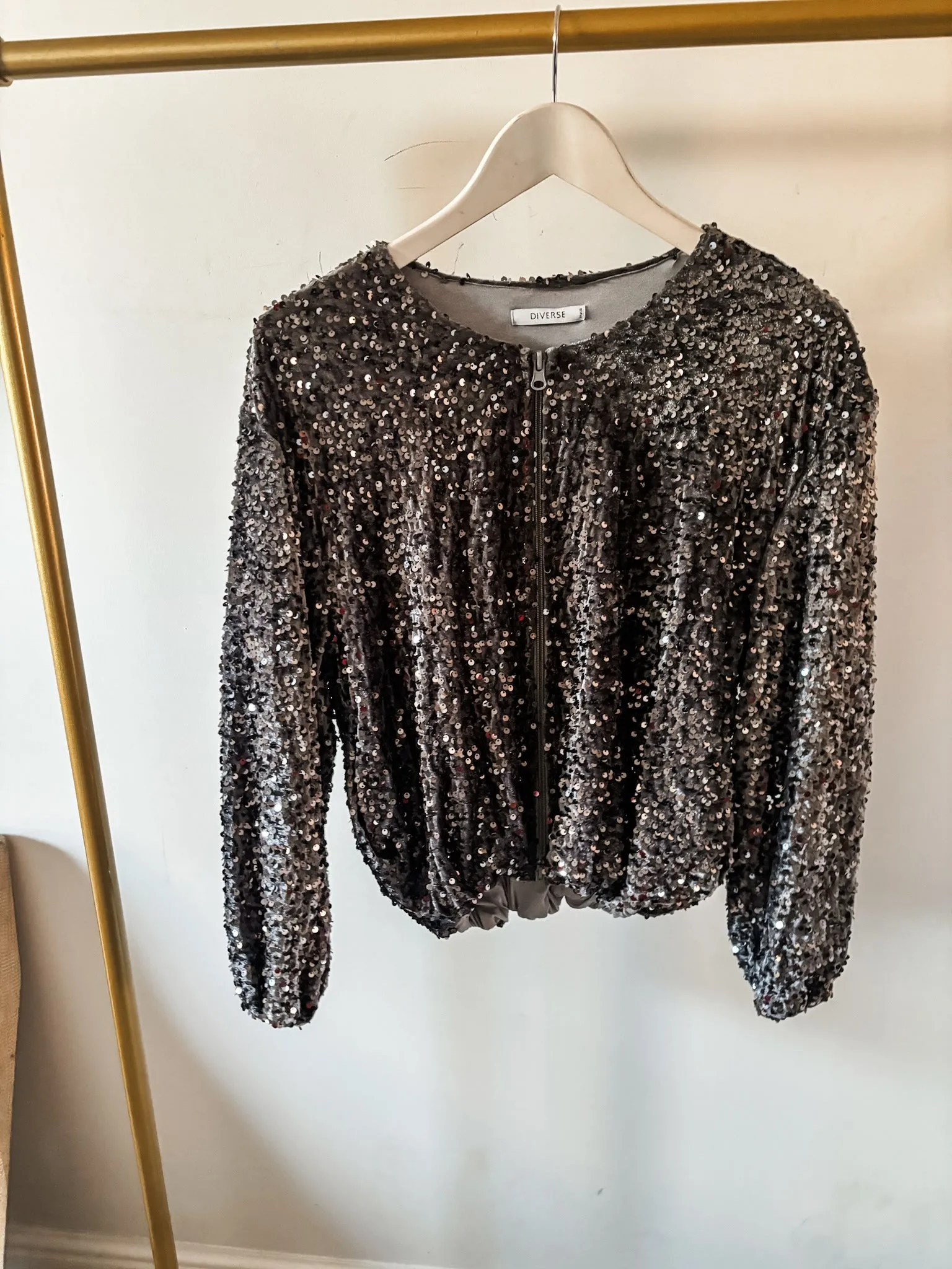 Sequin Bomber Jacket
