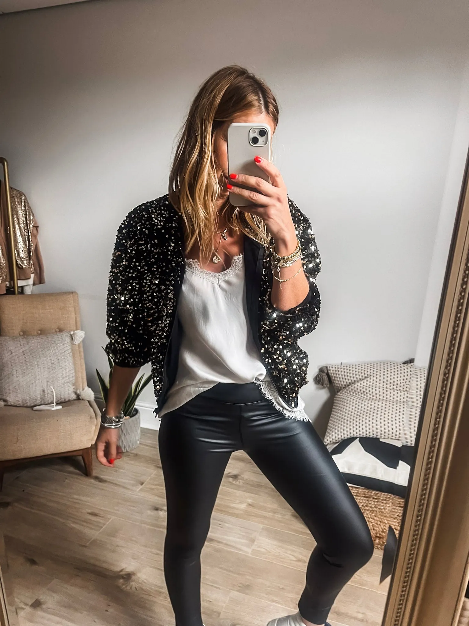 Sequin Bomber Jacket
