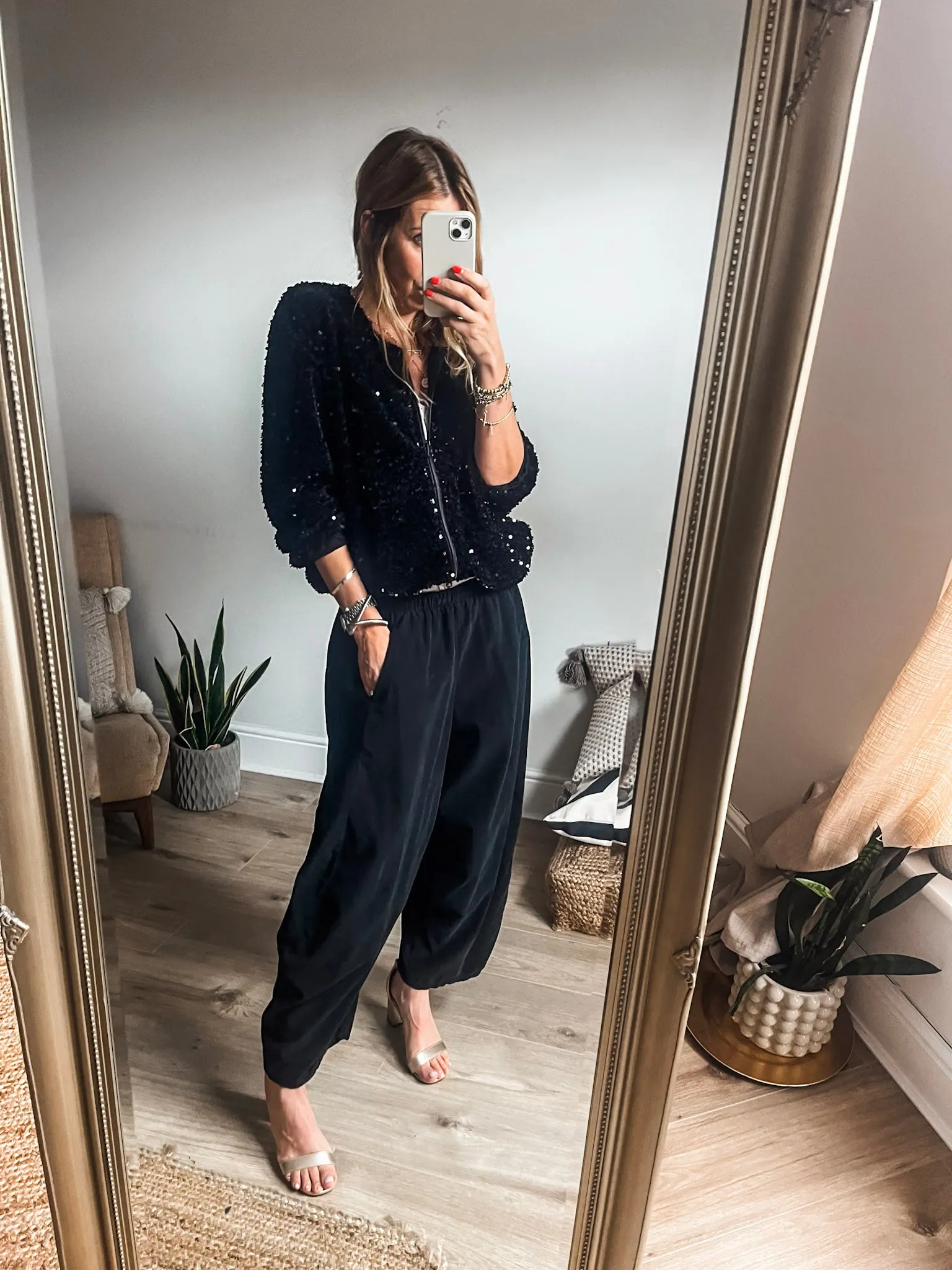 Sequin Bomber Jacket
