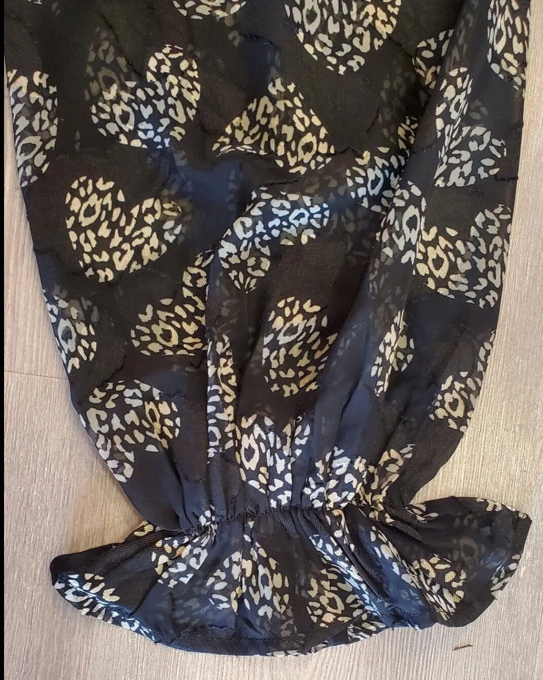 SHEER CONTRAST SLEEVE BODYSUIT