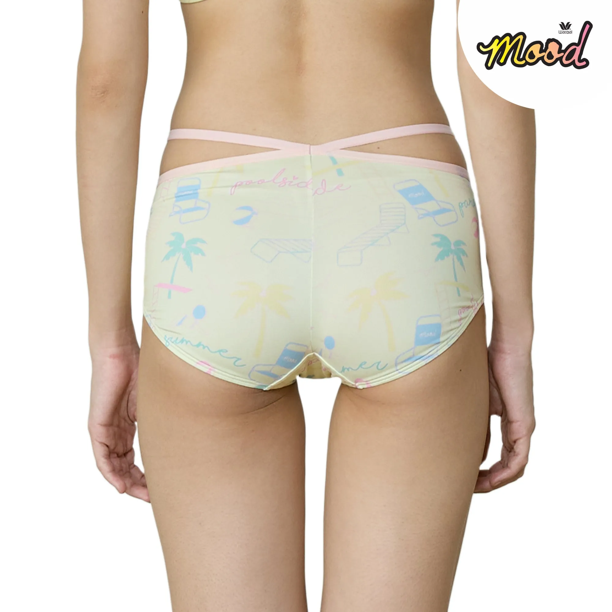 Wacoal Mood Smart Size ชุดชั้นในวัยรุ่น บราไร้โครง รุ่น MM1X91 (เข้าคู่ MUMX91 )  สีเหลือง (YE)