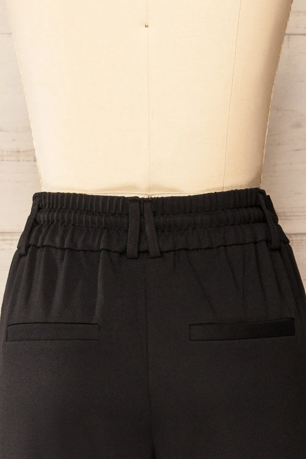Warsaw | Black Fitted Leg Jogger Pants