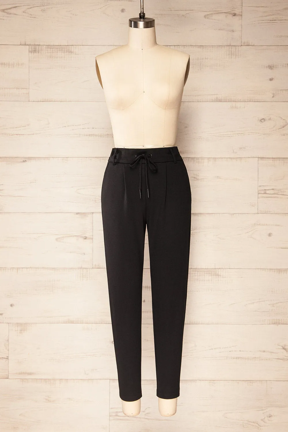 Warsaw | Black Fitted Leg Jogger Pants