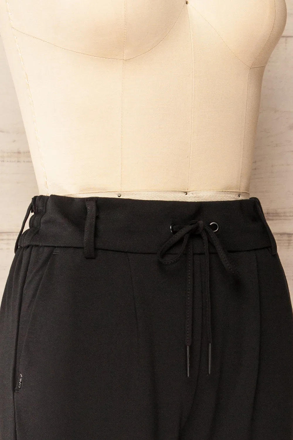 Warsaw | Black Fitted Leg Jogger Pants