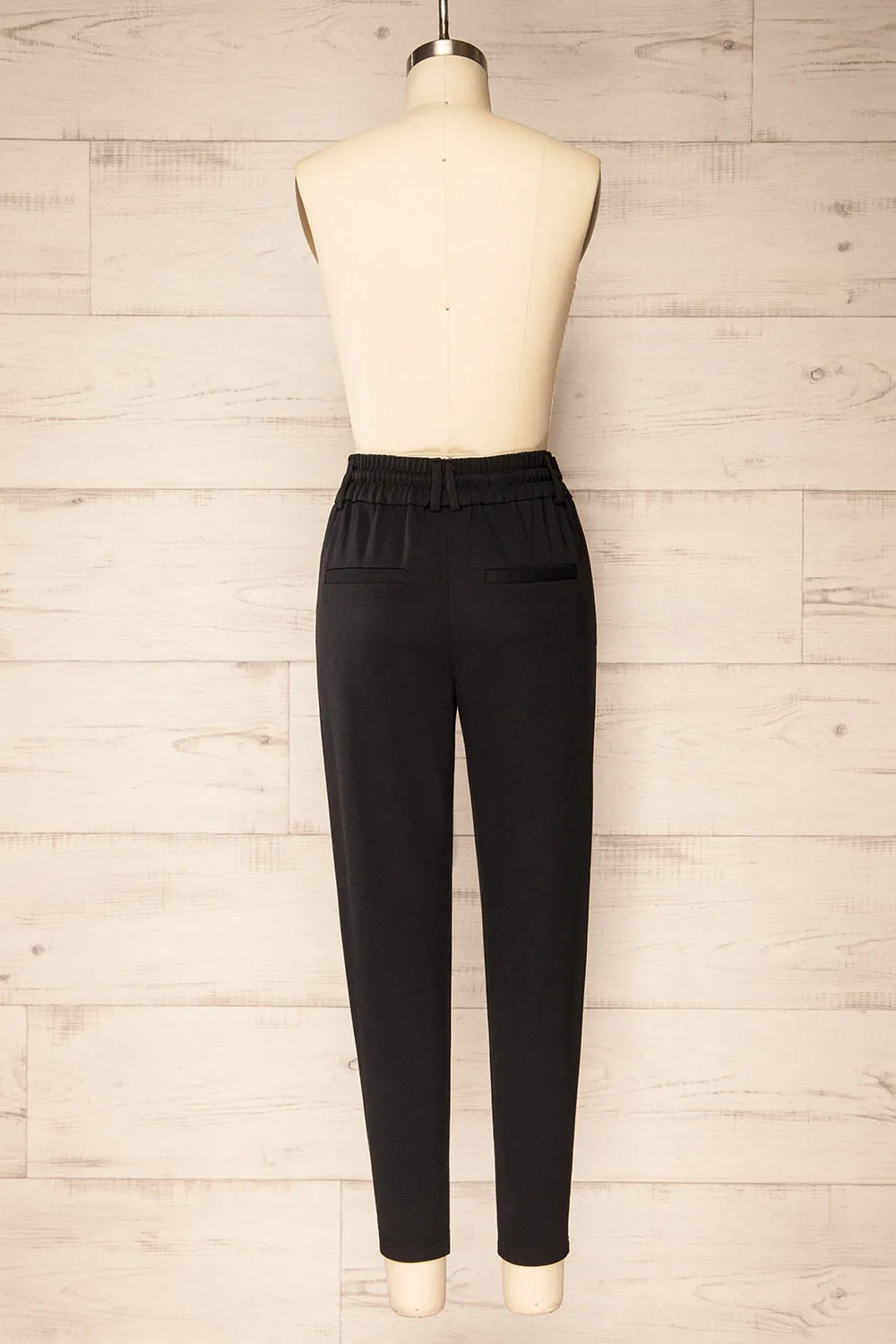 Warsaw | Black Fitted Leg Jogger Pants