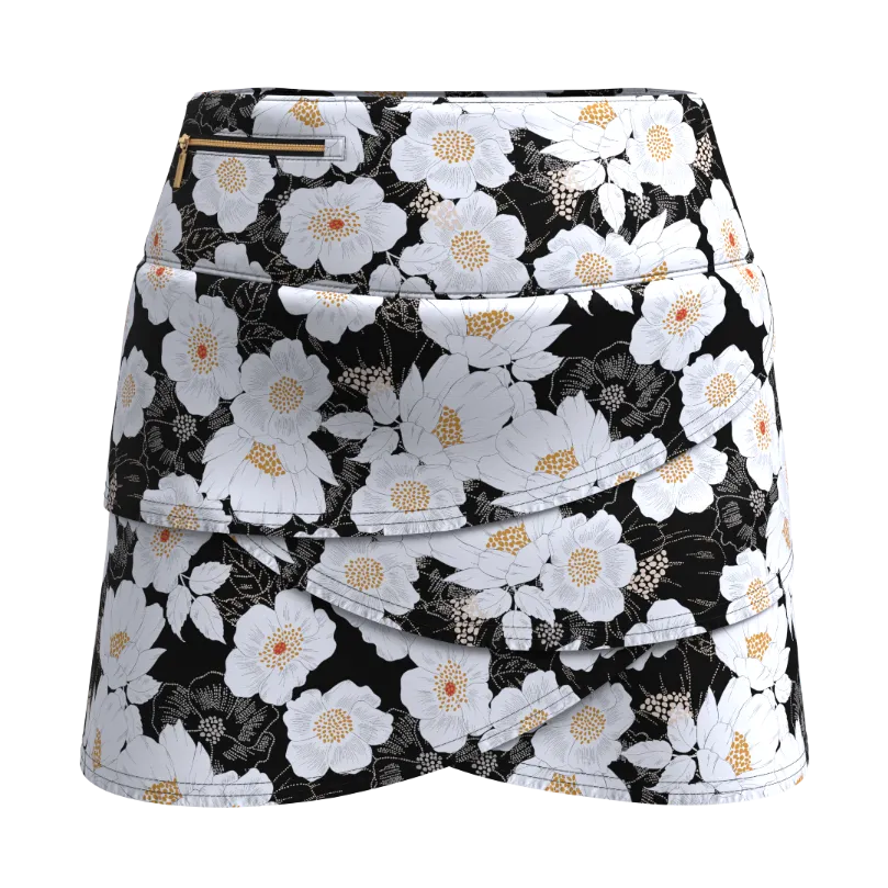 Yaya Ice Skort 18 inch - BLACK NIGHT FALL FLORAL